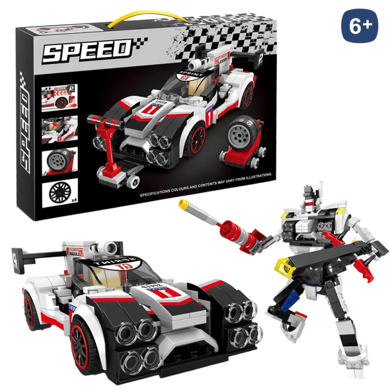 Speed - Set 2 en 1 Piezas Construcción Transformer