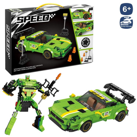 Speed - Set 2 en 1 Piezas Construcción Transformer