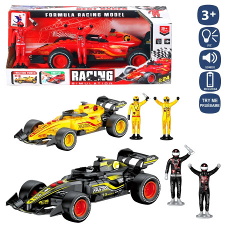 Racing Simulation - Coche de Carreras Megafriccion 22 cm Luz&Sonido