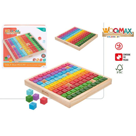 Woomax- Tabla Multiplicar Madera