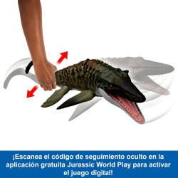 Figura de acción Mosasaurio Mordedor + Dilofosaurio