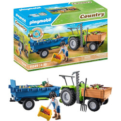Playmobil Country Tractor con Remolque 71249