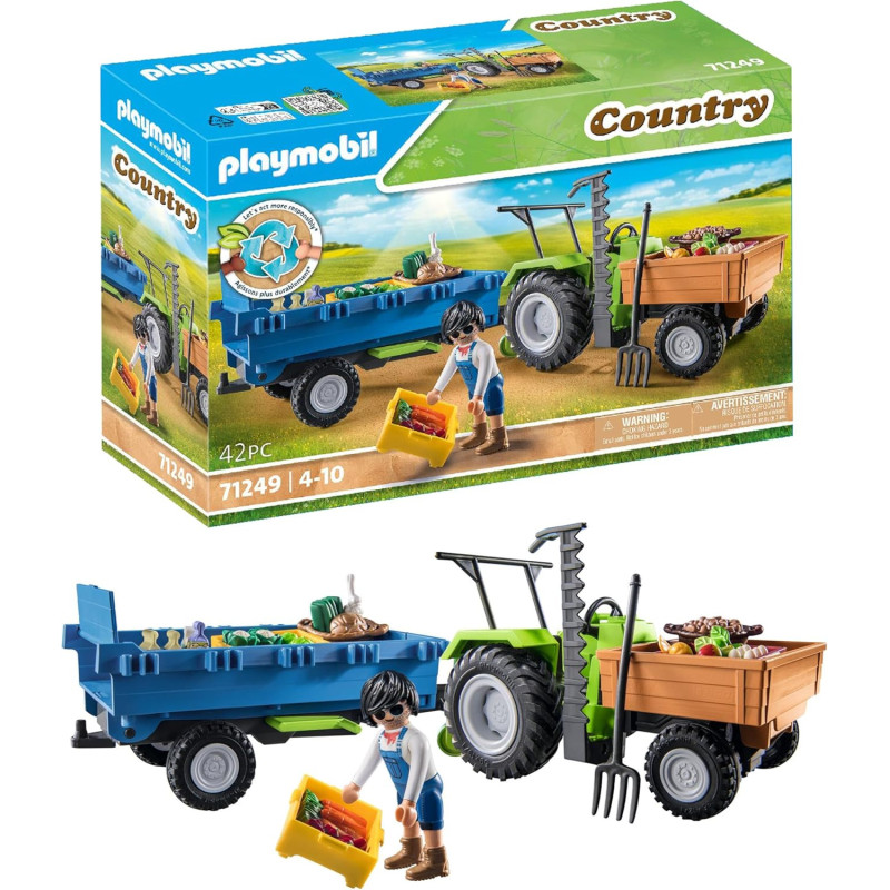 Playmobil Country Tractor con Remolque 71249