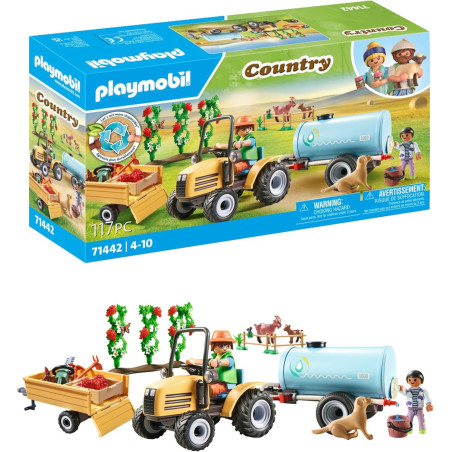 Playmobil Country Tractor Tráiler y Cisterna 71442