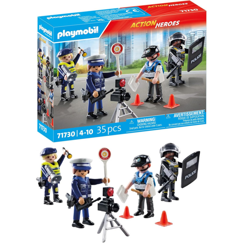 Playmobil Action Heroes Set Figuras de Policía 71730
