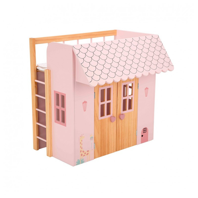 Cama Casita de Muñecas Nature Rosa Arias 50X39X50