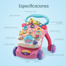 Correpasillos Andandin Rosa 2 en 1