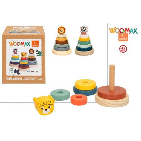 Woomax- Torre Madera Animales
