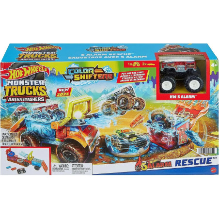 Hot Wheels Monster Trucks Arena Smashers 5 Alarm Rescue
