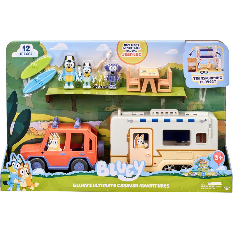 Bluey Coche Familiar + Caravana