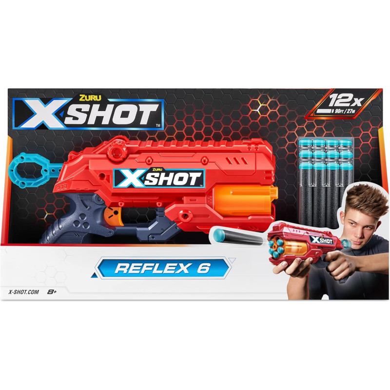 X-Shot Lanzador Reflex 6 con 12 Dardos