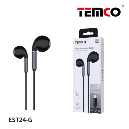Auriculares Tipo C Gris EST24-G