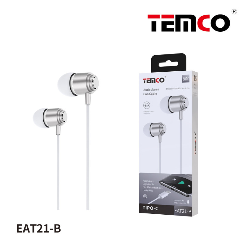 Auriculares Tipo C Blanco EAT21-B
