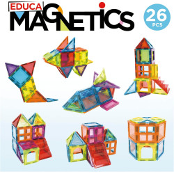 Educa Magnetics 26 Piezas de Bloques Magnéticos 3D