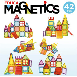 Educa Magnetics 42 Piezas de Bloques Magnéticos 3D