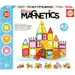 Educa Magnetics 42 Piezas de Bloques Magnéticos 3D