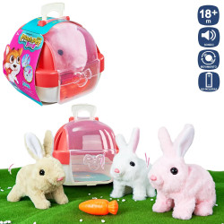 Mascota Conejo Andador con Jaula 20 cm