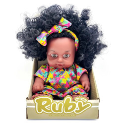 Muñeca Negrita con 12 Sonidos 25 cm