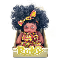 Muñeca Negrita con 12 Sonidos 25 cm