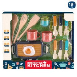 Juego Menaje con Plancha c/16 accesorios