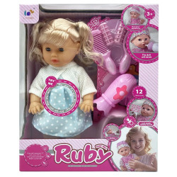 Muñeca con Accesorios Peluquería y Sonidos 30 cm