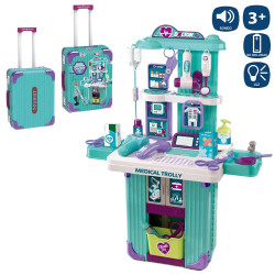 Maletín Trolley Tocador Medico 48 x 24 x 66 cm