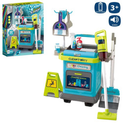 Kit Carro De Limpieza Infantil Con Accesorios