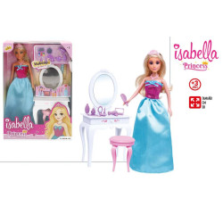 Isabella - Muñeca 30 cm Princesa c/Tocador