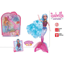 Isabella - Muñeca Articulada Sirena c/Complementos