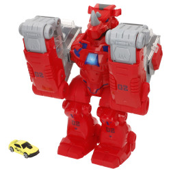 Teamsterz - Robot Rino Lanzacoches c/Luz y Sonidos + coche metal