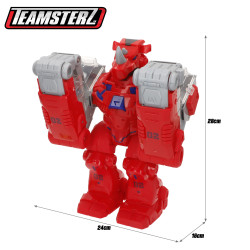 Teamsterz - Robot Rino Lanzacoches c/Luz y Sonidos + coche metal