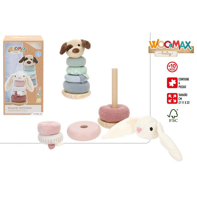 Woomak Zookabee- Animal Tententieso de Madera&Peluche