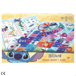 Lisciani - Juego Parchis / Oca Stitch Disney