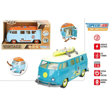Speed&Go - Furgoneta Camping Fricción 1:14 Luz&Sonido