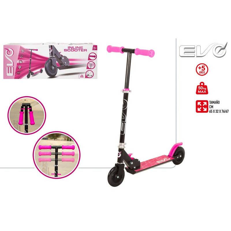 Patinete Scooter Plegable 2 ruedas Rosa