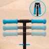 Patinete Scooter Plegable 2 ruedas Azul c/Luces