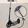 Patinete Scooter Plegable 2 Ruedas Negro 91-81 cm