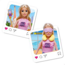 Isabella - Muñeca 30 cm c/Maleta de Viaje y Accesorios