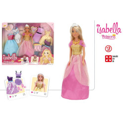 Isabella - Muñeca 30 cm Princesa c/Vestidos