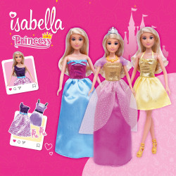 Isabella - Muñeca 30 cm Princesa c/Vestidos