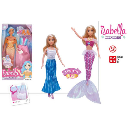 Isabella - Muñeca Sirena y Vestido 30 cm