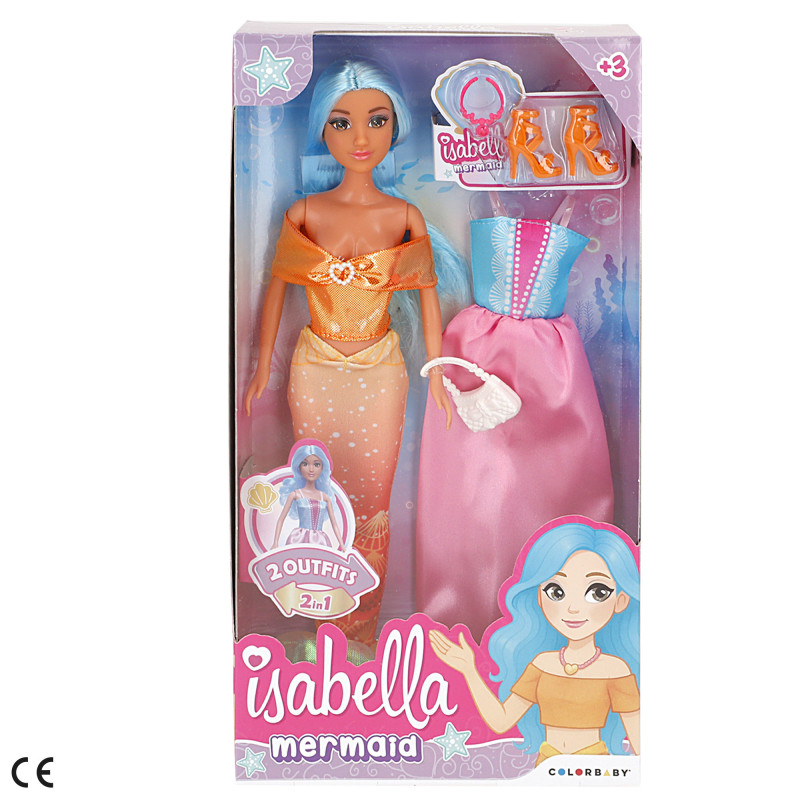 Isabella - Muñeca Sirena y Vestido 30 cm