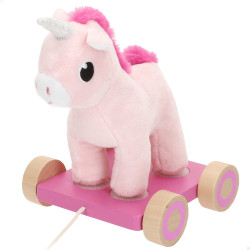 Arrastre Madera & Peluche Unicornio +18m Woomax