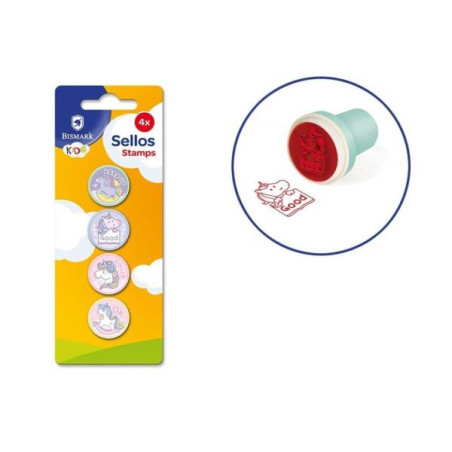 Pack 4 Sellos Unicornios