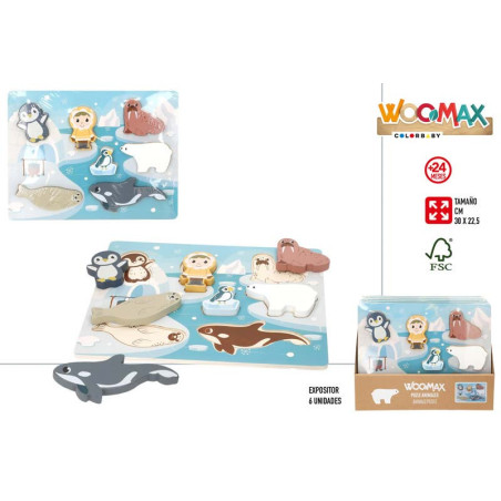 Woomax Zookabee - Puzzle Animales Polares 7 Figuras