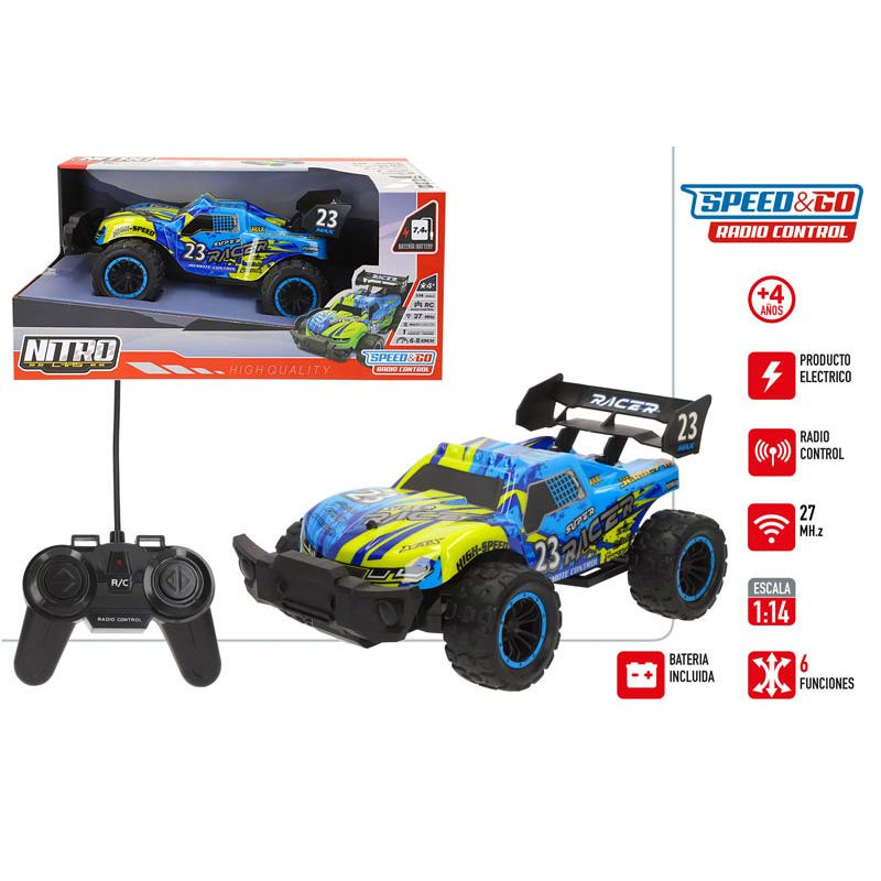 Speed&Go - Coche R/C Buggy 1:14 Rallye Batt Rec