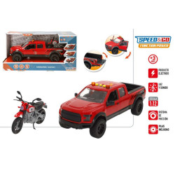 Speed&Go - Coche Policia Fric Pick Up 1:12 c/Moto Luz&Sonido