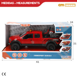 Speed&Go - Coche Policia Fric Pick Up 1:12 c/Moto Luz&Sonido
