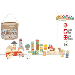 Woomax Zookabee - Set 36 Bloques Madera