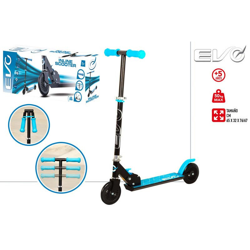 Patinete Scooter Plegable 2 ruedas Azul